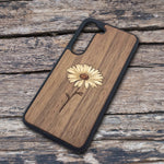 Load image into Gallery viewer, Inlaid Wood Phone Case - Daisy
