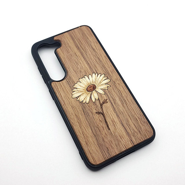 Inlaid Wood Phone Case - Daisy