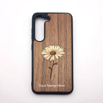 Load image into Gallery viewer, Inlaid Wood Phone Case - Daisy