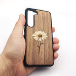 Load image into Gallery viewer, Inlaid Wood Phone Case - Daisy
