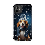 Load image into Gallery viewer, Tough Phone Cases - A Beagle and Snowflakes
