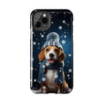 Load image into Gallery viewer, Tough Phone Cases - A Beagle and Snowflakes