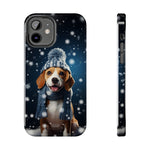 Load image into Gallery viewer, Tough Phone Cases - A Beagle and Snowflakes