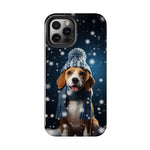 Load image into Gallery viewer, Tough Phone Cases - A Beagle and Snowflakes