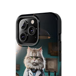 Load image into Gallery viewer, Tough Phone Cases - Serious Doctor Cat
