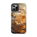 Load image into Gallery viewer, Tough Phone Cases - Golden Sea Sparkles