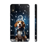Load image into Gallery viewer, Tough Phone Cases - A Beagle and Snowflakes
