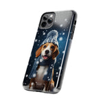 Load image into Gallery viewer, Tough Phone Cases - A Beagle and Snowflakes