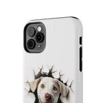 Load image into Gallery viewer, Tough Phone Cases - Labrador Retriever in Wall Hole