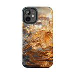 Load image into Gallery viewer, Tough Phone Cases - Golden Sea Sparkles