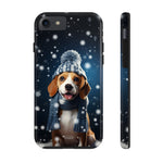 Load image into Gallery viewer, Tough Phone Cases - A Beagle and Snowflakes