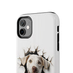 Load image into Gallery viewer, Tough Phone Cases - Labrador Retriever in Wall Hole