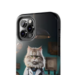 Load image into Gallery viewer, Tough Phone Cases - Serious Doctor Cat