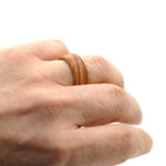 Load image into Gallery viewer, Bethlehem Olive Wood Ring with Bible Verse Engraving