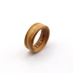 Load image into Gallery viewer, Bethlehem Olive Wood Ring with Bible Verse Engraving