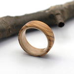 Load image into Gallery viewer, Bethlehem Olive Wood Ring with Bible Verse Engraving