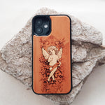 Load image into Gallery viewer, wooden phone case angel inlaid
