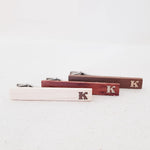 Load image into Gallery viewer, Wooden Tie Clip - Custom Initial Inlaid
