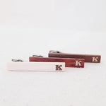 Load image into Gallery viewer, Wooden Tie Clip - Custom Initial Inlaid