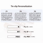 Load image into Gallery viewer, Wooden Tie Clip - Custom Initial Inlaid