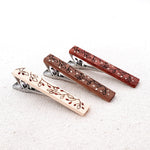 Load image into Gallery viewer, Wooden Tie Clip - Spring plants