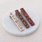 Load image into Gallery viewer, Wooden Tie Clip - Spring plants