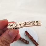 Load image into Gallery viewer, Wooden Tie Clip - Spring plants