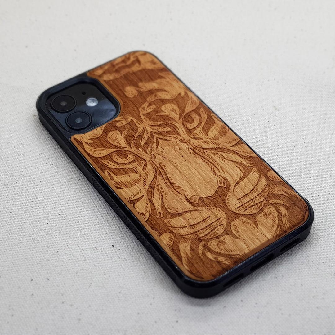 Tiger - Wood Phone Case