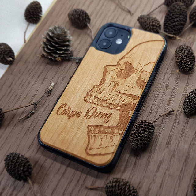 Skull - Wood Phone Case