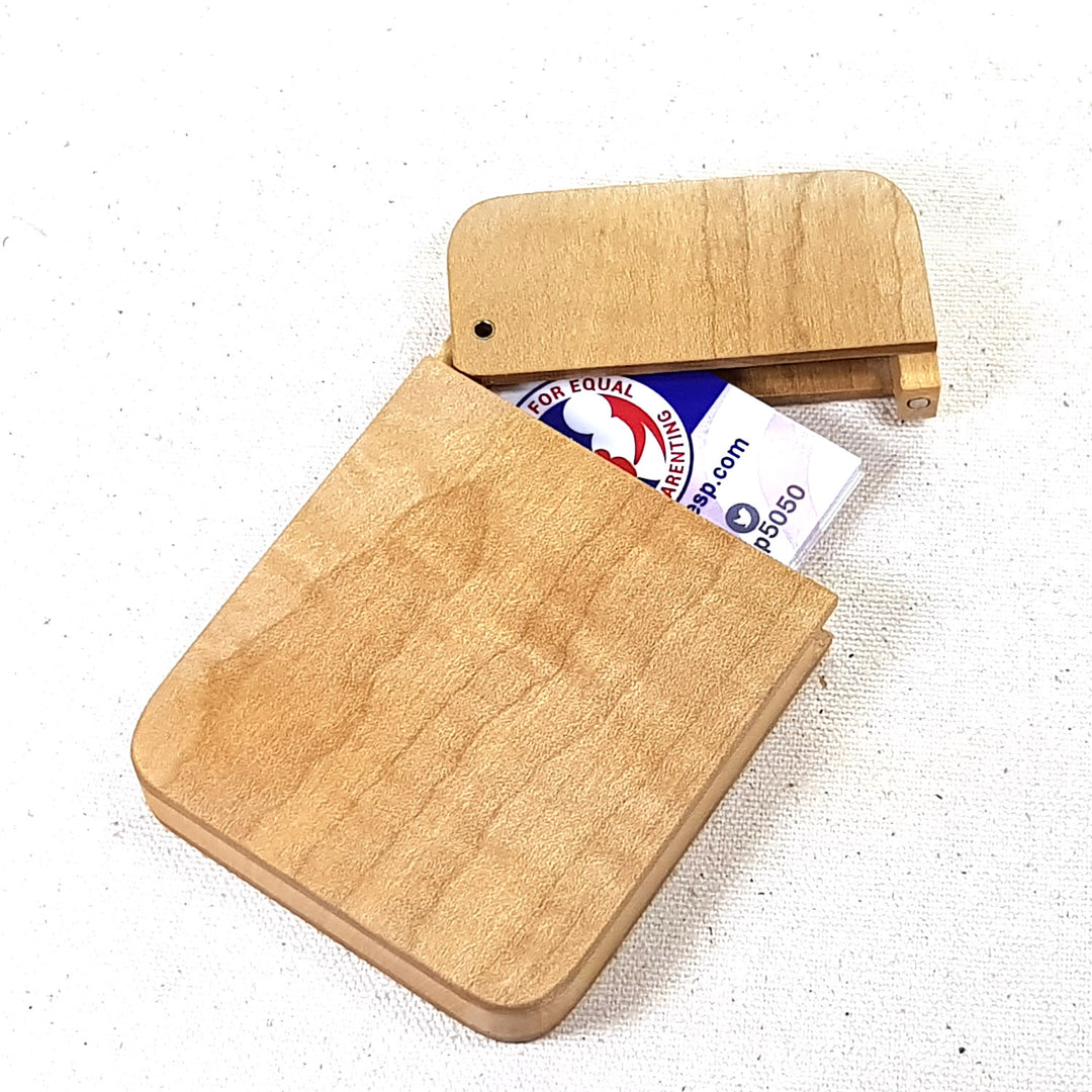 Wood Business Card Holder - Round corner