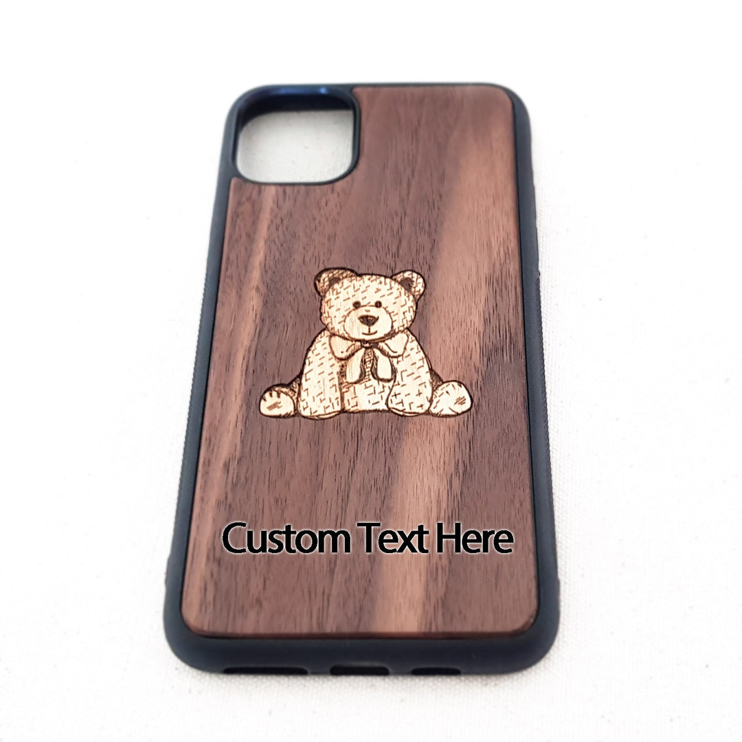 Teddy Bear - Inlaid Wood Phone Case