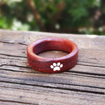 Load image into Gallery viewer, Inlaid Wood Ring - Cat's Paw