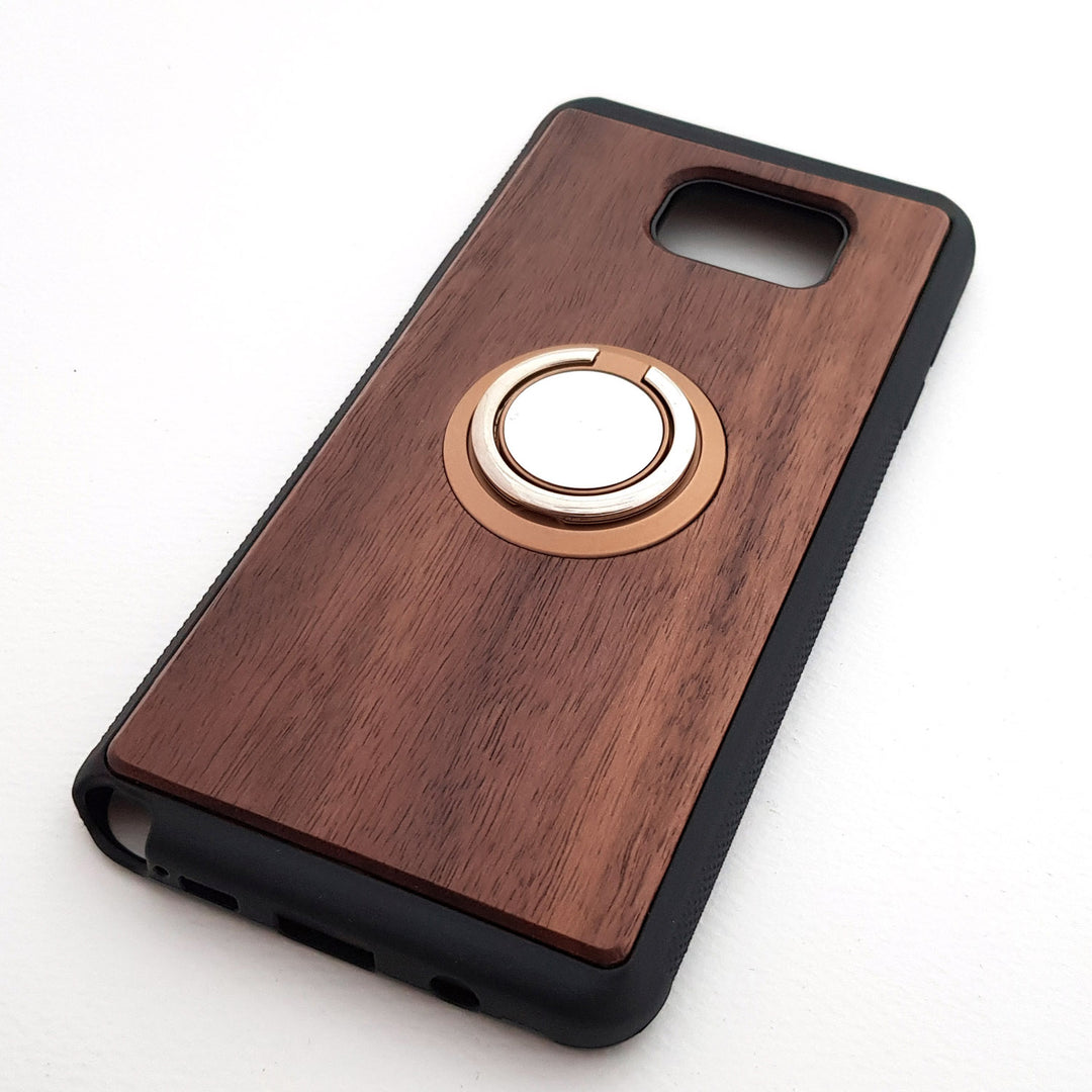 Wood Phone Case w/t Finger Ring