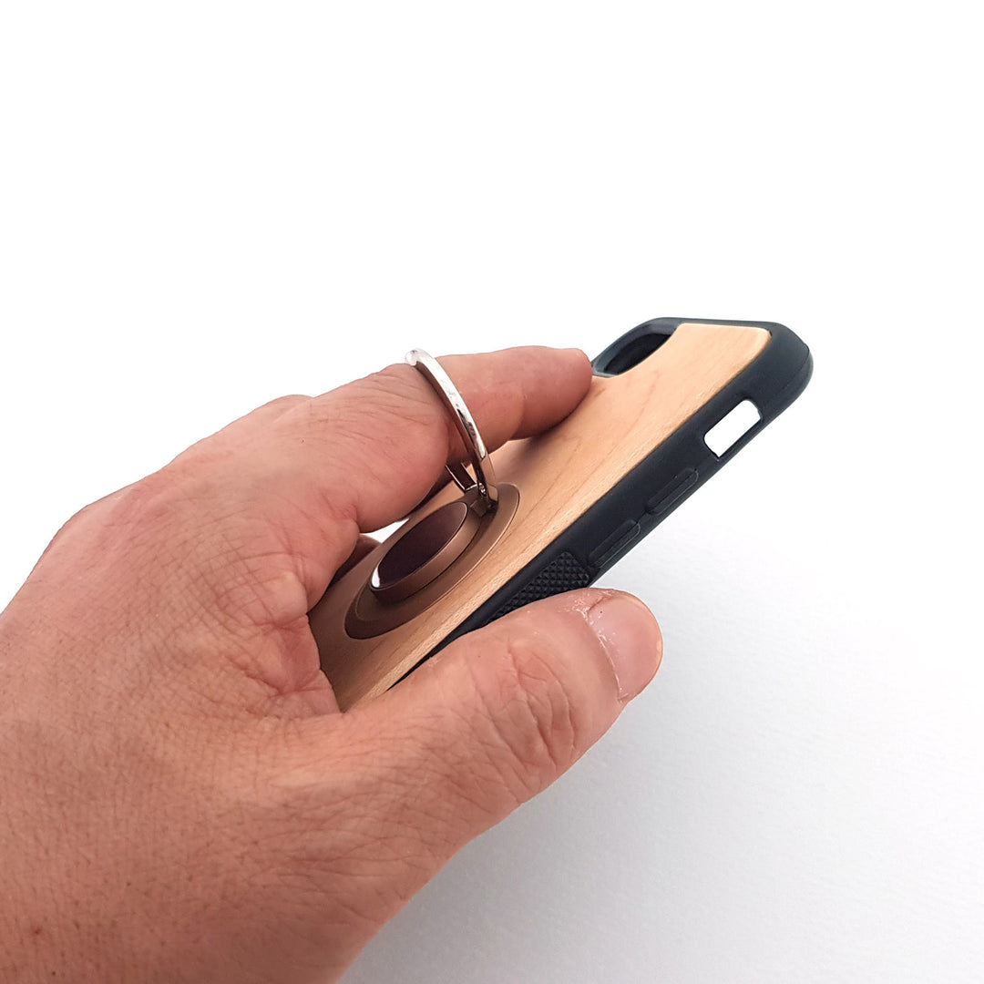 Wood Phone Case w/t Finger Ring