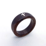 Load image into Gallery viewer, Inlaid Wood Ring - Cross