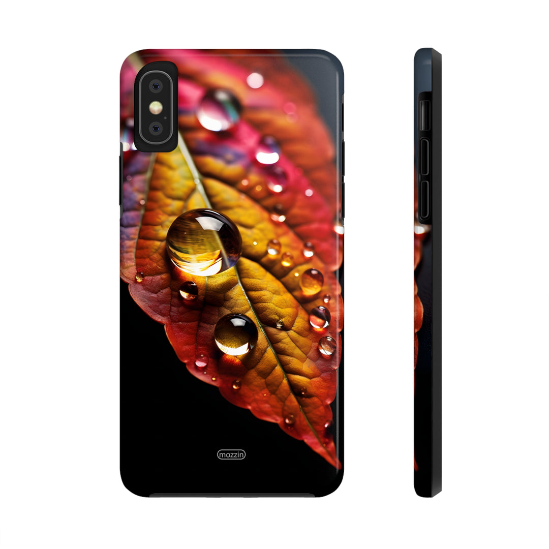 Tough Phone Cases - Water drops on Leaf