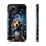 Load image into Gallery viewer, Tough Phone Cases - A Beagle and Snowflakes