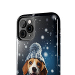 Load image into Gallery viewer, Tough Phone Cases - A Beagle and Snowflakes

