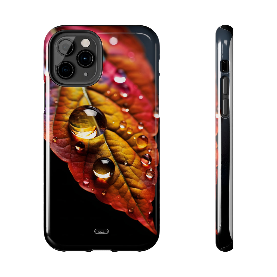 Tough Phone Cases - Water drops on Leaf