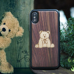 Load image into Gallery viewer, Teddy Bear - Inlaid Wood Phone Case