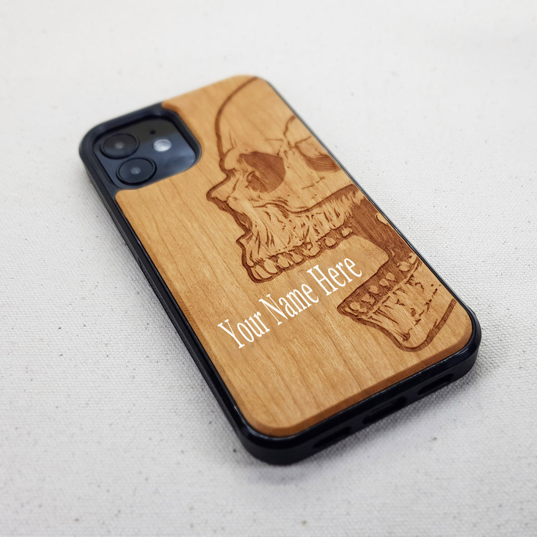 Skull - Wood Phone Case