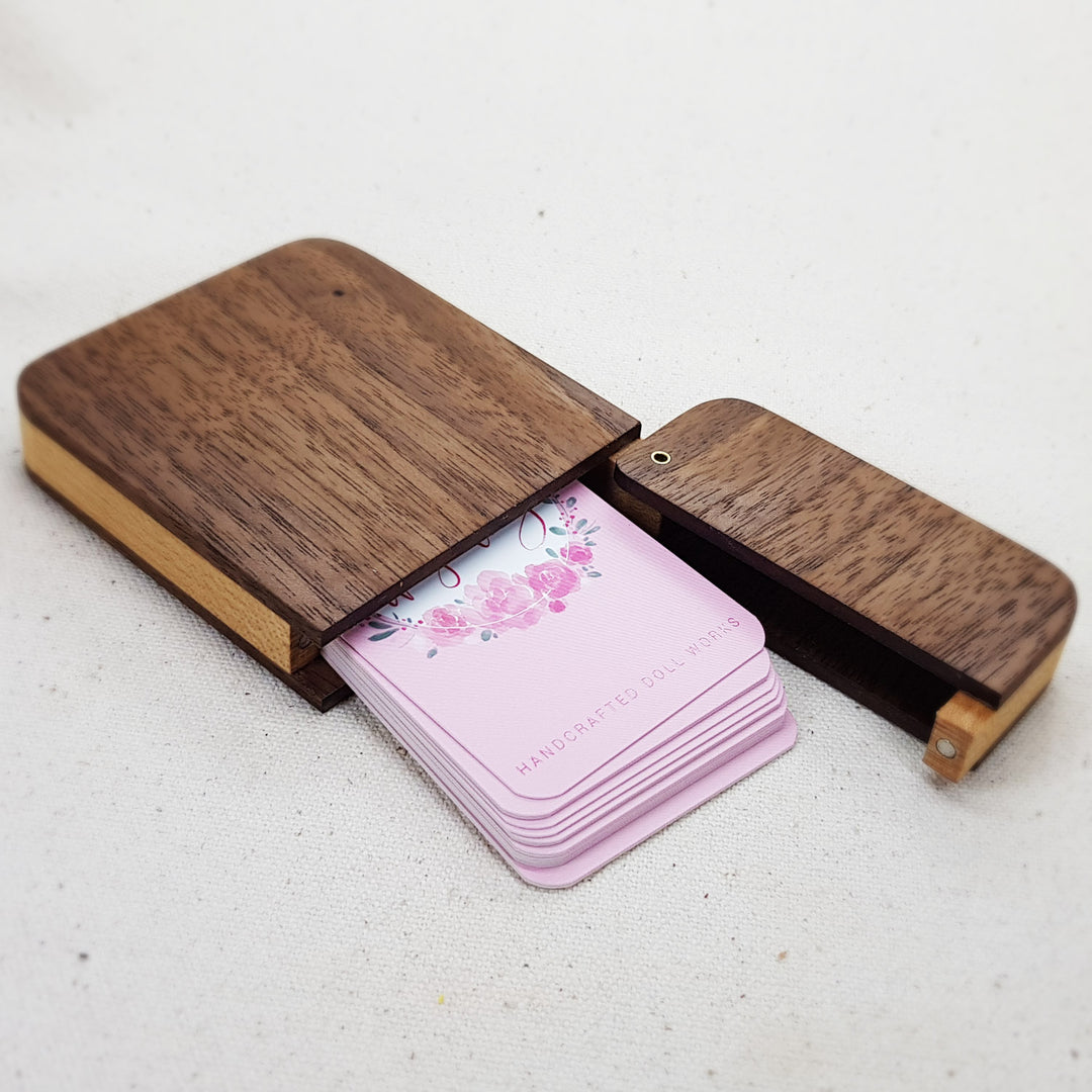 Wood Business Card Holder - Round corner