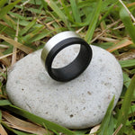Load image into Gallery viewer, Ebony and Sterling Silver Combined Ring