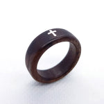 Load image into Gallery viewer, Inlaid Wood Ring - Cross